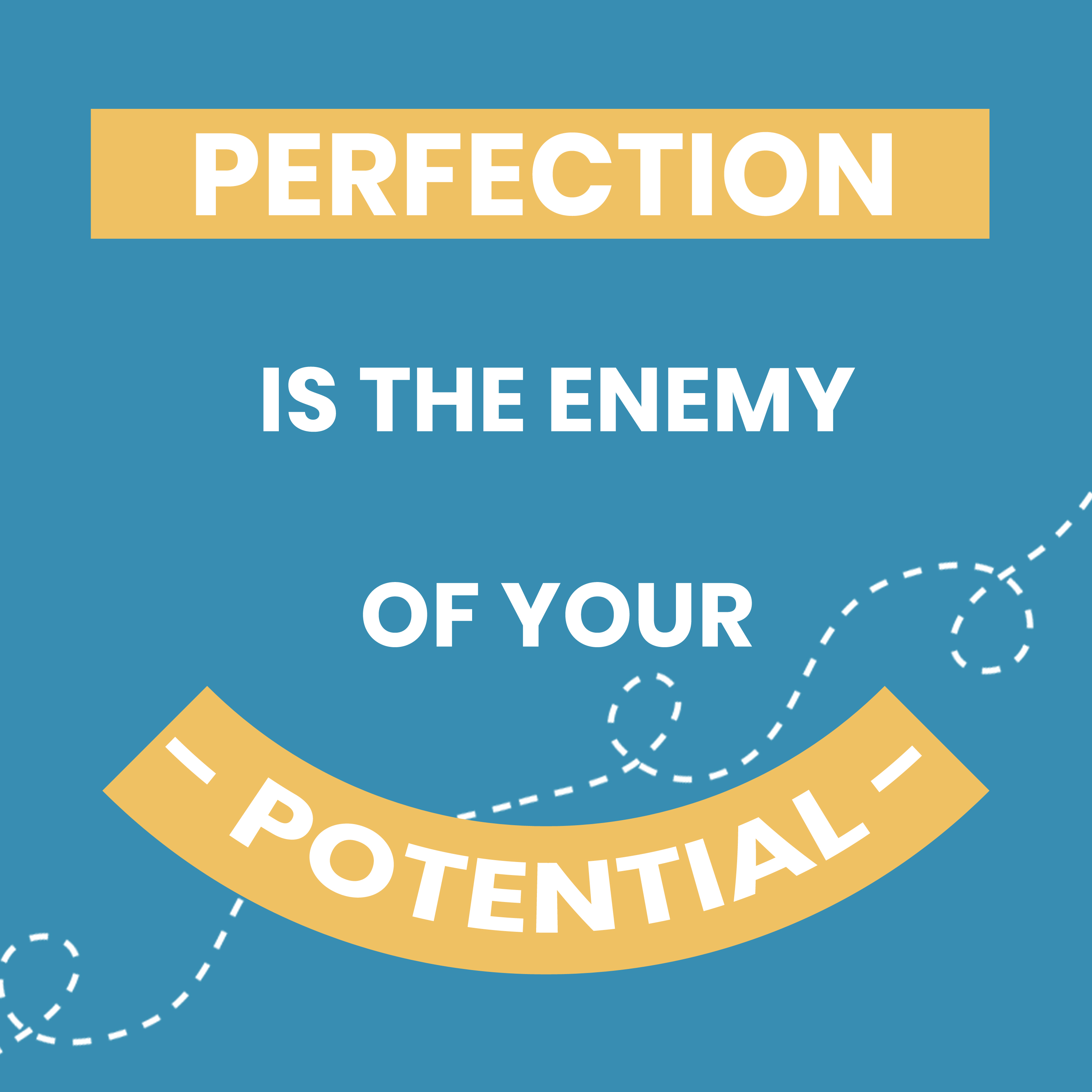 "Perfection Is The Enemy of Your Potential"
